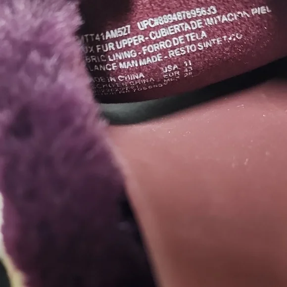 Women time and tru fur slide brand new size 11 - Picture 6 of 6